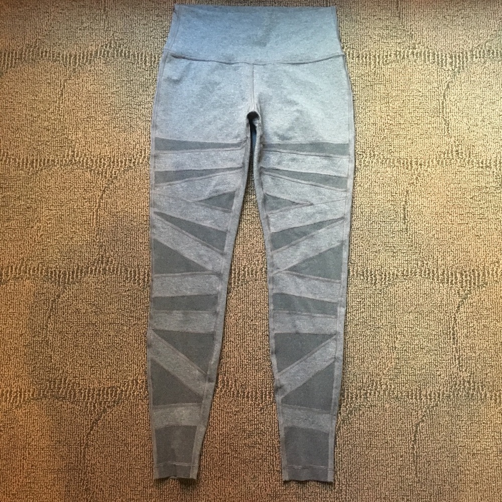 LULULEMON - High Times Tech Mesh Leggings Grey, 10